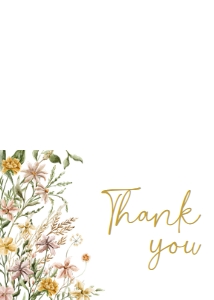 685 Wildflower Baby in Bloom Baby Shower Thank You Card: 685 Wildflower Baby in Bloom Baby Shower Invitation Set