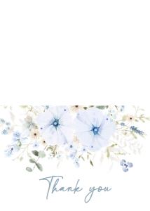 684 Blue Baby in Bloom Baby Shower Thank You Card: 684 Blue Baby in Bloom Baby Shower Invitation Set