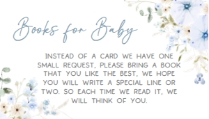 684 Blue Baby in Bloom Baby Shower Books for Baby: 684 Blue Baby in Bloom Baby Shower Invitation Set