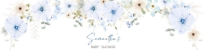 684 Blue Baby in Bloom Baby Shower Bottle Label: 684 Blue Baby in Bloom Baby Shower Bottle Label
