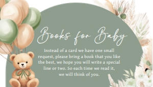 693 Boho Green Bear Baby Shower Books for Baby: 693 Boho Green Bear Baby Shower Invitation Set