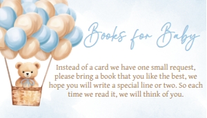 700 Blue Baby Bear Hot Air Balloon Baby Shower Books for Baby: 700 Blue Baby Bear Hot Air Balloon Baby Shower Invitation Set