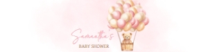 701 Pink Baby Bear Hot Air Balloon Baby Shower Bottle Label: 701 Pink Baby Bear Hot Air Balloon Baby Shower Bottle Label