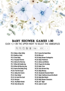 684 Blue Baby in Bloom Baby Shower Games Bundle 2: 684 Blue Baby in Bloom Baby Shower Games