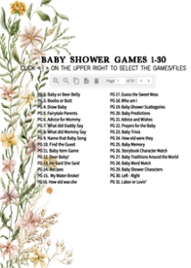 685 Wildflower Baby in Bloom Baby Shower Games Bundle 2: 685 Wildflower Baby in Bloom Baby Shower Games