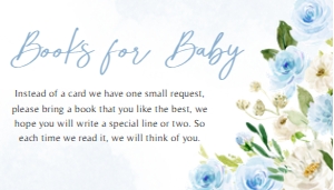 707 Blue Baby in Bloom Baby Shower Books for Baby: 707 Blue Baby in Bloom Baby Shower Invitation Set