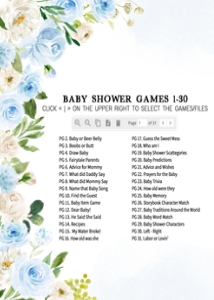 707 Blue Baby in Bloom Baby Shower Games Bundle 2: 707 Blue Baby in Bloom Baby Shower Games