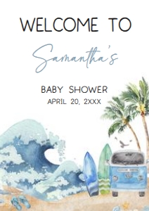 709 Baby on Board Baby Shower Welcome Sign A3: 709 Baby on Board Baby Shower Welcome Sign