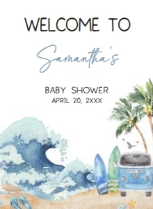 709 Baby on Board Baby Shower Welcome Sign 11x15: 709 Baby on Board Baby Shower Welcome Sign