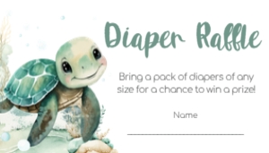 712 Sea Turtle Baby Shower Diaper Raffle: 712 Sea Turtle Baby Shower Mega Bundle