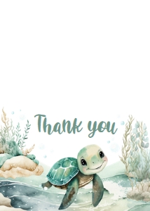 712 Sea Turtle Baby Shower Thank You Card: 712 Sea Turtle Baby Shower Mega Bundle