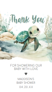 712 Sea Turtle Baby Shower Favor Tag: 712 Sea Turtle Baby Shower Mega Bundle