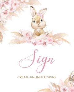 609 Boho Bunny Baby Shower Custom Sign: 609 Boho Bunny Baby Shower Mega Bundle