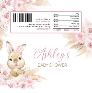 609 Boho Bunny Baby Shower Candy Wrapper: 609 Boho Bunny Baby Shower Mega Bundle