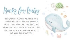 716 Sea Animals Baby Shower Books for Baby: 716 Sea Animals Baby Shower Invitation Set