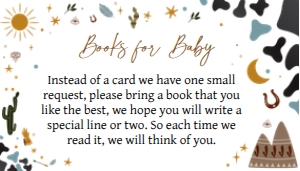 724 Blue Cowboy Baby Shower Books for Baby: 724 Blue Cowboy Baby Shower Invitation Set