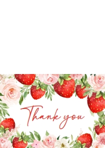 729 Strawberry Berry Sweet Baby Shower Thank You Card: 729 Strawberry Berry Sweet Baby Shower Invitation Set