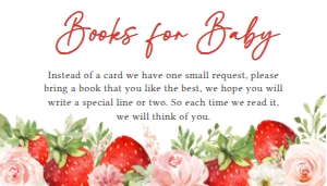 729 Strawberry Berry Sweet Baby Shower Books for Baby: 729 Strawberry Berry Sweet Baby Shower Invitation Set
