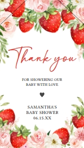 729 Strawberry Berry Sweet Baby Shower Favor Tag with Line: 729 Strawberry Berry Sweet Baby Shower Mega Bundle