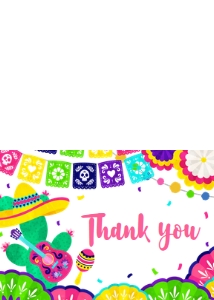 738 Little Señorita Baby Shower Thank you Card: 738 Little Señorita Baby Shower Invitation Set