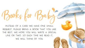 747 Blue Summer Splish Splash Baby Shower Books for Baby: 747 Blue Summer Splish Splash Baby Shower Invitation Set