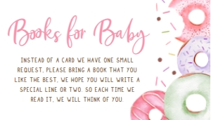 750 Pink Dripping Glaze Donuts and Diapers Baby Shower Books for Baby: 750 Pink Dripping Glaze Donuts and Diapers Baby Shower Invitation Set