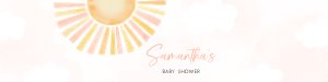 753 Girl A Little Ray of Sunshine Baby Shower Bottle Label design preview