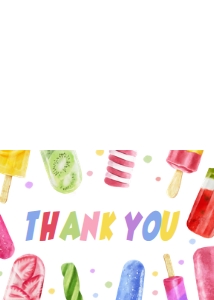 783 Popsicle Baby Shower Thank you Card: 783 Popsicle Baby Shower Invitation Set