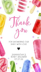 783 Popsicle Baby Shower Favor Tag design preview