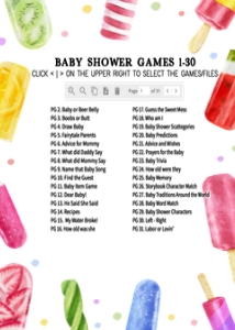 783 Popsicle Baby Shower Games Bundle 2: 783 Popsicle Baby Shower Games