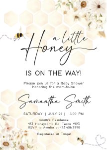 790 Honey Baby Shower Invitation design preview