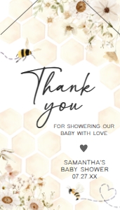 790 Honey Baby Shower Favor Tag with Line: 790 Honey Baby Shower Favor Tag