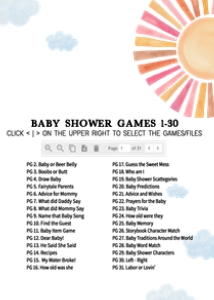 794 Girl Here Comes the Sun Baby Shower Games Bundle 2: 794 Girl Here Comes the Sun Baby Shower Games