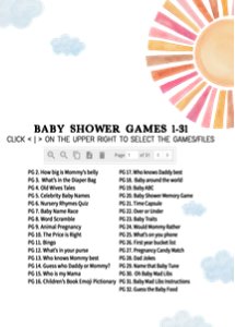 794 Girl Here Comes the Sun Baby Shower Games design preview