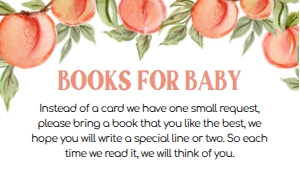 796 Peach Baby Shower Books for Baby: 796 Peach Baby Shower Invitation Set