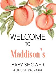 796 Peach Baby Shower Welcome Sign design preview