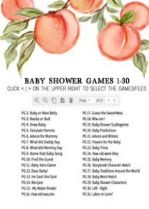 796 Peach Baby Shower Games Bundle 2: 796 Peach Baby Shower Games