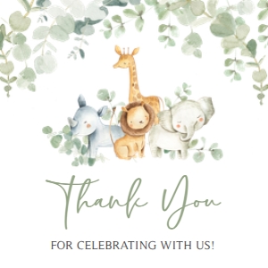 282 Safari Baby Shower Squared Favor Tags: 282 Safari Baby Shower Mega Bundle