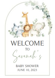 282 Safari Baby Shower Welcome Sign A3: 282 Safari Baby Shower Mega Bundle