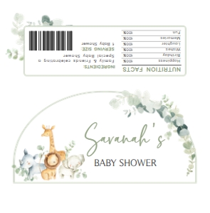 282 Safari Baby Shower Candy Wrapper: 282 Safari Baby Shower Mega Bundle