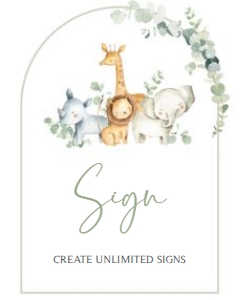 282 Safari Baby Shower Custom Sign: 282 Safari Baby Shower Mega Bundle