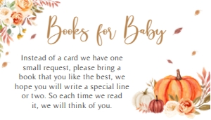 826 Floral Fall Baby Crib Baby Shower Books for Baby: 826 Floral Fall Baby Crib Baby Shower Invitation Set