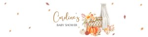 826 Floral Fall Baby Crib Baby Shower Bottle Label design preview