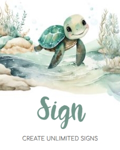 712 Sea Turtle Baby Shower Custom Sign: 712 Sea Turtle Baby Shower Mega Bundle