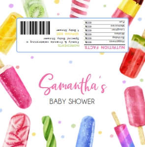 783 Popsicle Baby Shower Candy Wrapper: 783 Popsicle Baby Shower Mega Bundle