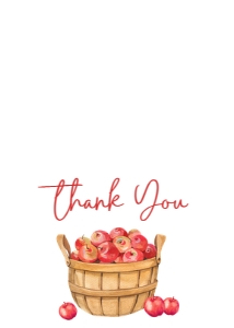 846 Apple Baby Shower Thank You Card: 846 Apple Baby Shower Invitation  Set