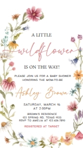 630 Wildflower Baby Shower Invitation Mobile: 630 Wildflower Baby Shower Mega Bundle