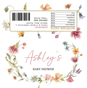 630 Wildflower Baby Shower Candy Wrapper: 630 Wildflower Baby Shower Mega Bundle