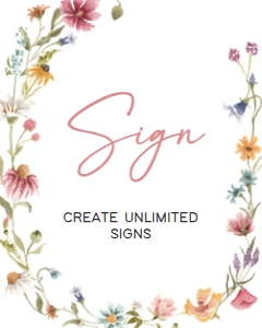 630 Wildflower Baby Shower Custom Sign: 630 Wildflower Baby Shower Mega Bundle
