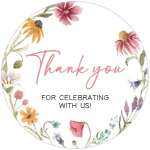 630 Wildflower Baby Shower Round Favor Tags: 630 Wildflower Baby Shower Mega Bundle